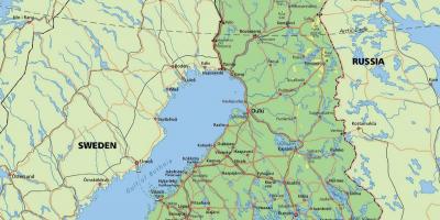 Polcirkeln i Finland karta - Karta över polcirkeln i Finland (Norra