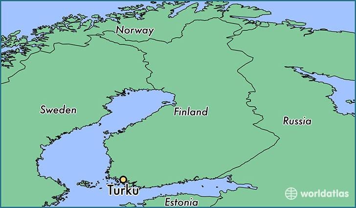 Karta över åbo Finland