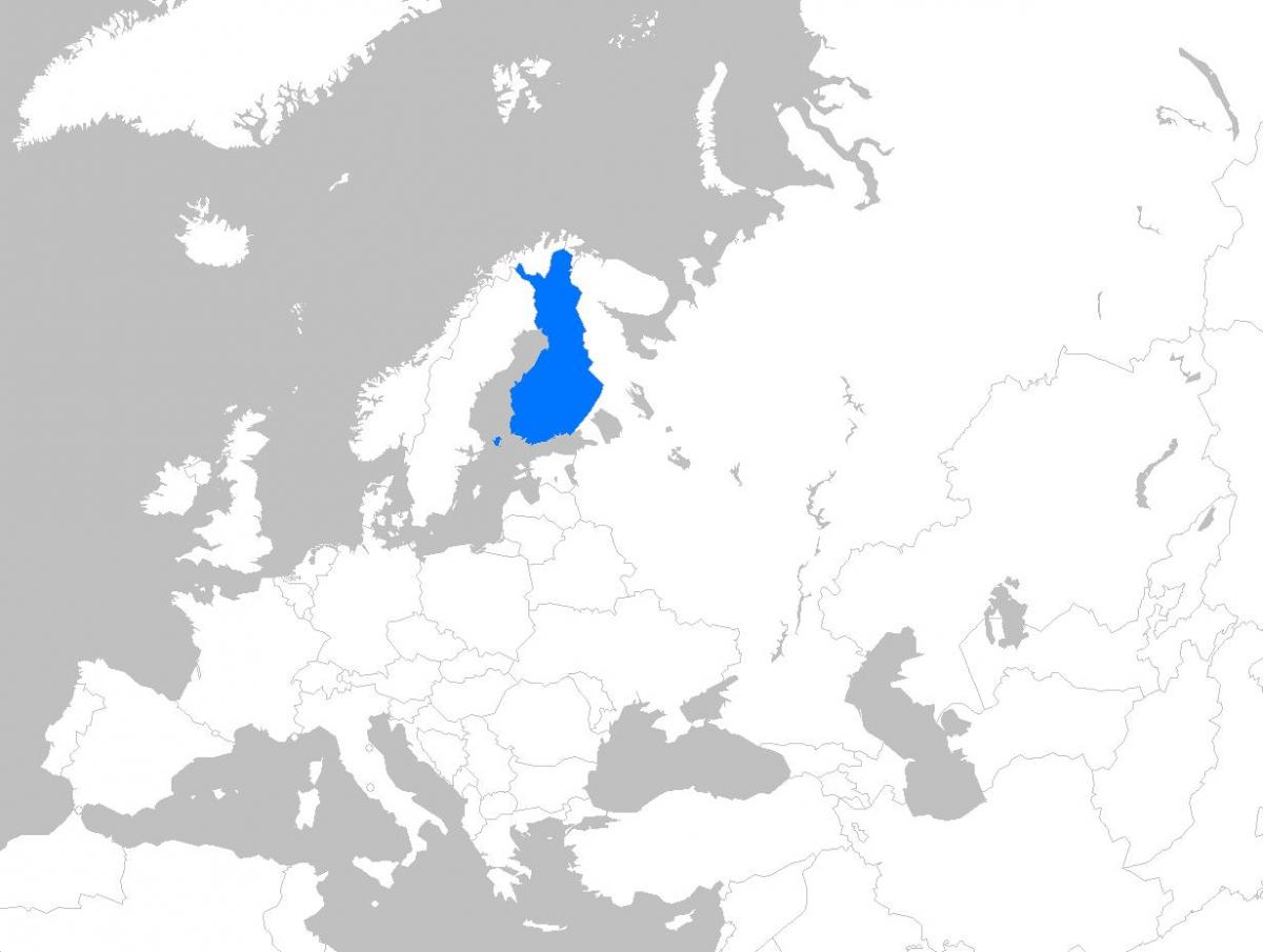 Finland på kartan i europa