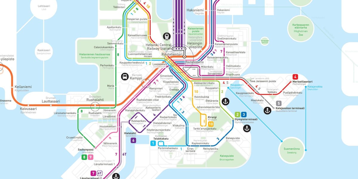 Karta över Finland metro