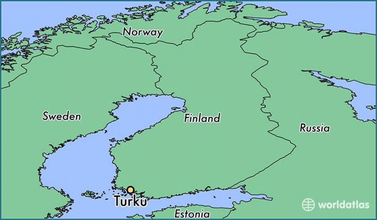 Karta över åbo Finland