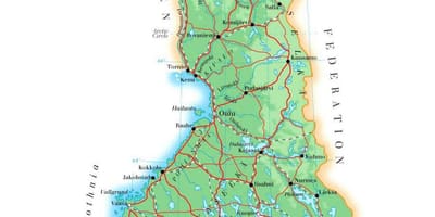 Karta över Finland höjd