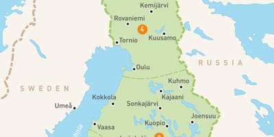 Karta över Finland sjöar