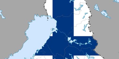 Finland karta flagga