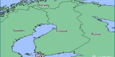 Karta över åbo Finland
